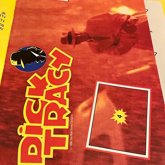 Official Dick & Tracy Giant Sticker- Poster Set 1990 - Picture 3 of 8